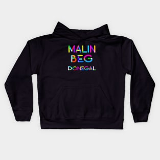 Colorful Malin Beg at Silver Strand Donegal Ireland Kids Hoodie